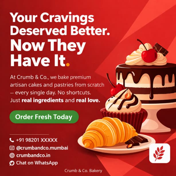 A Poster generated by PostersReady for a Food Bakery